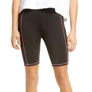 BP. Contrast Stitch Black Bike Shorts